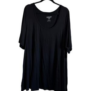 Torrid Women's Black Supersoft Square Neck Short Sleeve Top - Size 4X - NWT